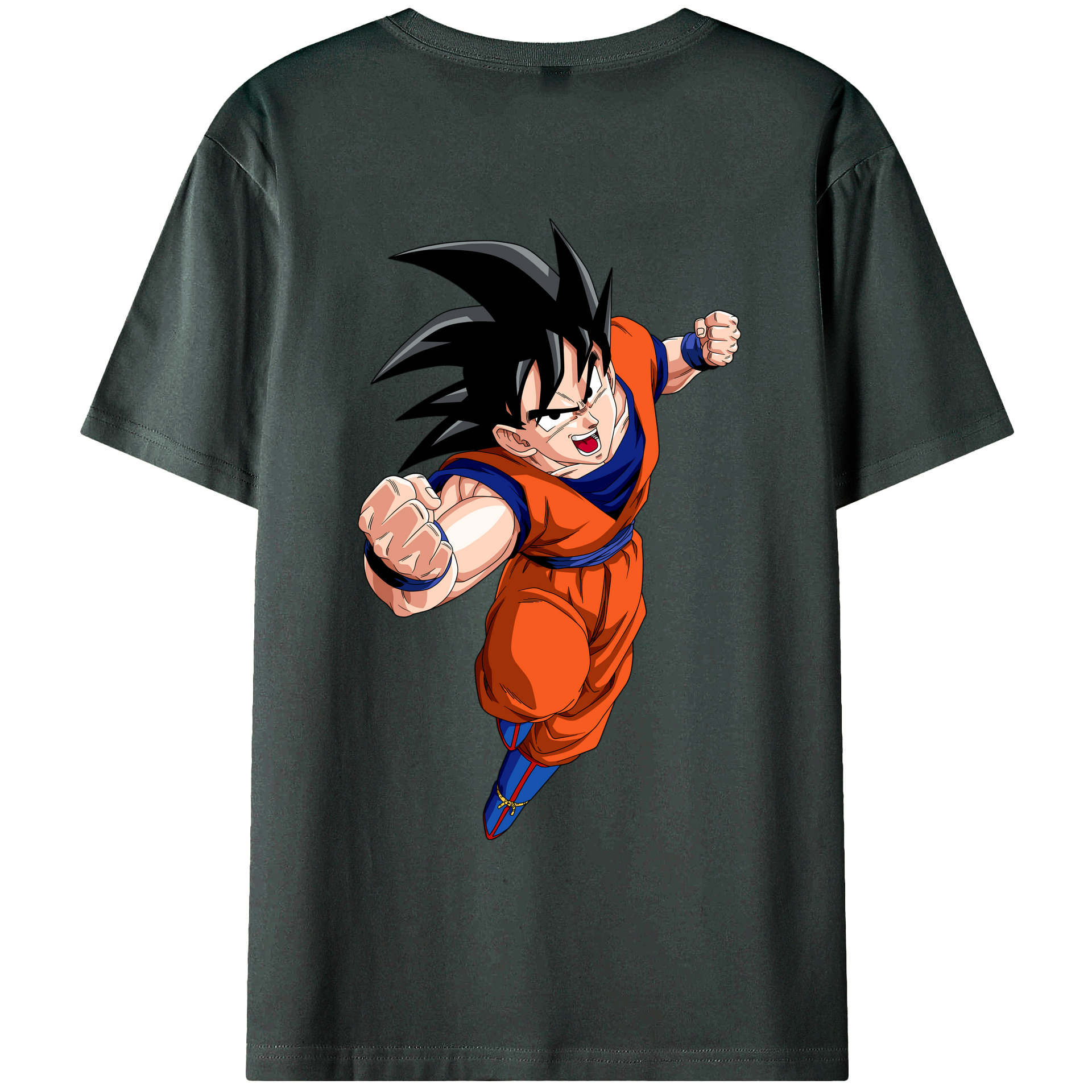 （画像用） ドラゴンボール 孫悟空（そん ごくう）Son Goku カカロット DRAGON BALL Kakarotto 綿100％ メンズ半袖Tシャツ（バックプリント） 通気性
